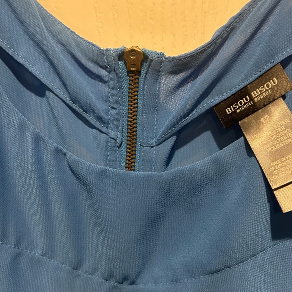 Bisou Bisou Vibrant Blue Layered Mini Dress - Picture 4 of 10